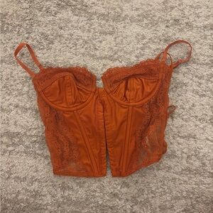 Edikted Vibrant Orange Lace Corset